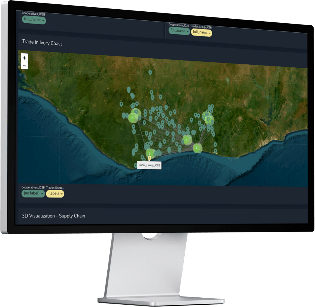 Cocoa farmer using technology
